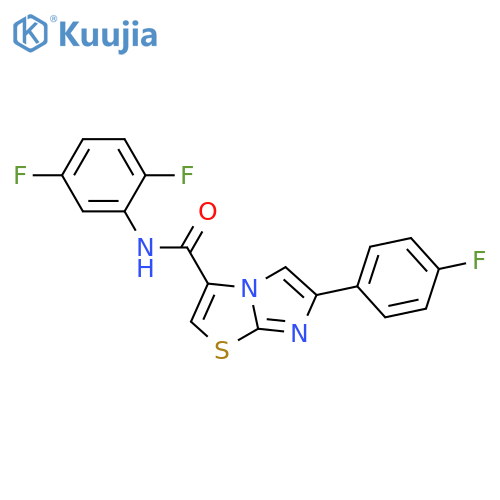 N-(2,5-difluorophenyl)-6-(4-fluorophenyl)imidazo[2,1-b][1,3]thiazole-3-carboxamide structure