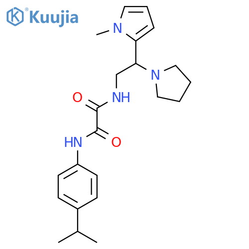 N-[2-(1-methyl-1H-pyrrol-2-yl)-2-(pyrrolidin-1-yl)ethyl]-N'-[4-(propan-2-yl)phenyl]ethanediamide structure