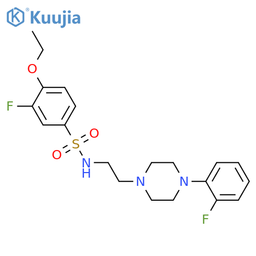 4-ethoxy-3-fluoro-N-{2-[4-(2-fluorophenyl)piperazin-1-yl]ethyl}benzene-1-sulfonamide structure