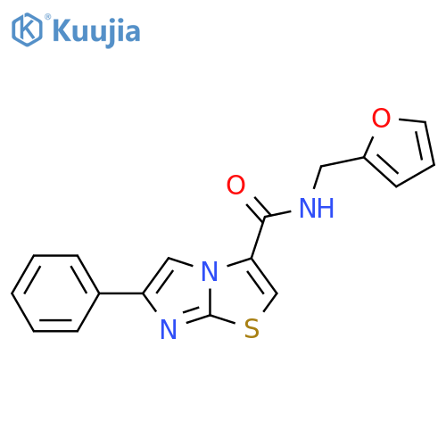 N-[(furan-2-yl)methyl]-6-phenylimidazo[2,1-b][1,3]thiazole-3-carboxamide structure