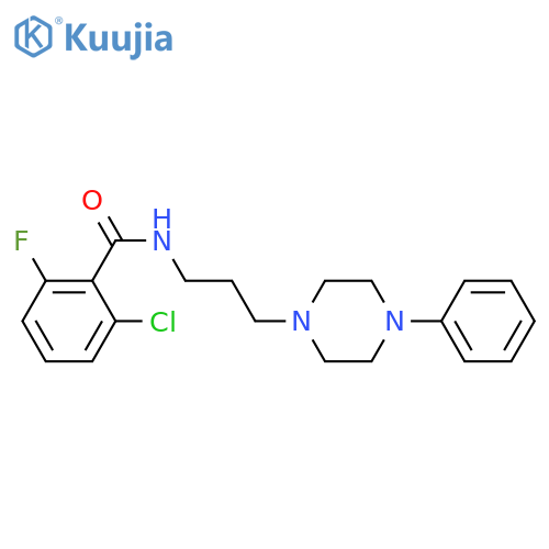 2-chloro-6-fluoro-N-[3-(4-phenylpiperazin-1-yl)propyl]benzamide structure