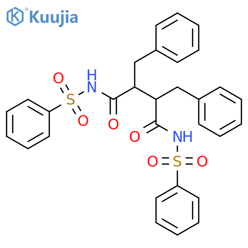 Butanediamide, 2,3-bis(phenylmethyl)-N,N'-bis(phenylsulfonyl)- structure