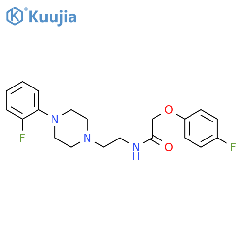 2-(4-fluorophenoxy)-N-{2-[4-(2-fluorophenyl)piperazin-1-yl]ethyl}acetamide structure