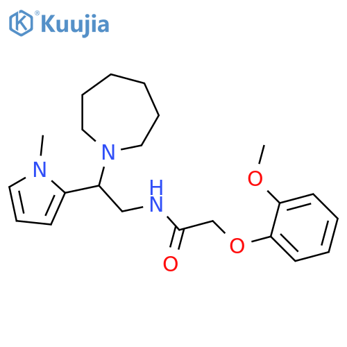 N-2-(azepan-1-yl)-2-(1-methyl-1H-pyrrol-2-yl)ethyl-2-(2-methoxyphenoxy)acetamide structure