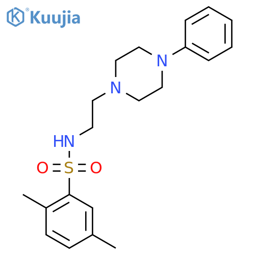 2,5-dimethyl-N-[2-(4-phenylpiperazin-1-yl)ethyl]benzene-1-sulfonamide structure