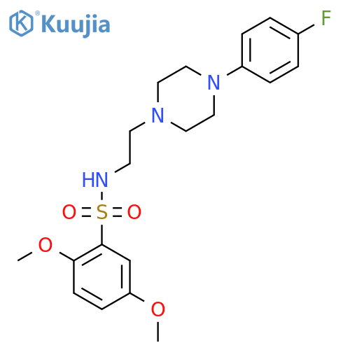 N-{2-[4-(4-fluorophenyl)piperazin-1-yl]ethyl}-2,5-dimethoxybenzene-1-sulfonamide structure