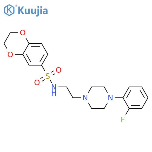 N-{2-[4-(2-fluorophenyl)piperazin-1-yl]ethyl}-2,3-dihydro-1,4-benzodioxine-6-sulfonamide structure