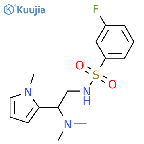 N-[2-(dimethylamino)-2-(1-methyl-1H-pyrrol-2-yl)ethyl]-3-fluorobenzene-1-sulfonamide structure