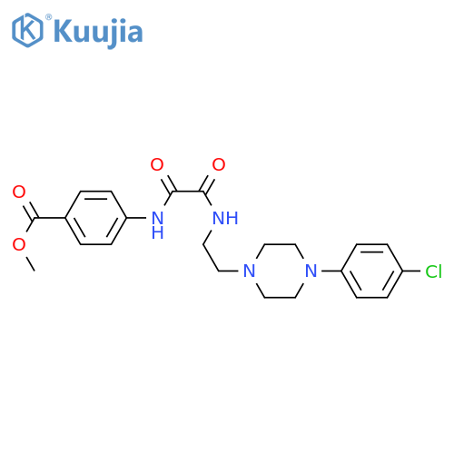 methyl 4-[({2-[4-(4-chlorophenyl)piperazin-1-yl]ethyl}carbamoyl)formamido]benzoate structure