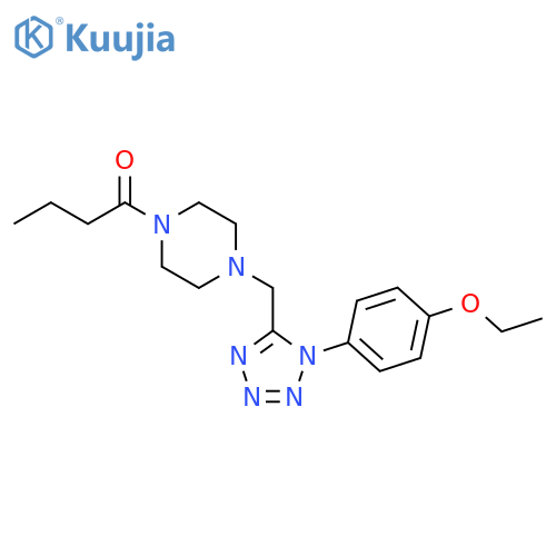1-(4-{1-(4-ethoxyphenyl)-1H-1,2,3,4-tetrazol-5-ylmethyl}piperazin-1-yl)butan-1-one structure