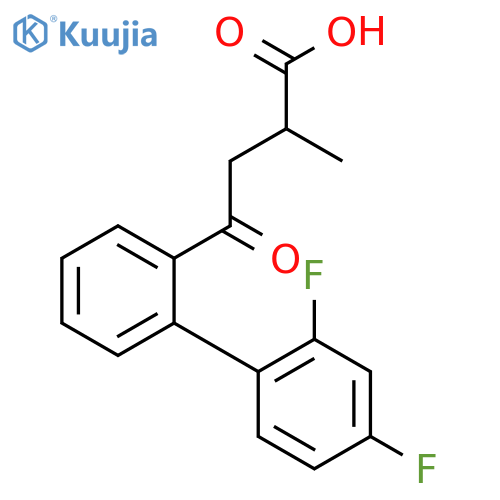 2,4-Difluoro-alpha-methyl-gamma-oxo-(1,1-biphenyl)-4-butanoic acid structure