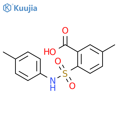 Benzoic acid, 5-methyl-2-[[(4-methylphenyl)amino]sulfonyl]- structure