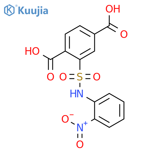 1,4-Benzenedicarboxylic acid, 2-[[(2-nitrophenyl)amino]sulfonyl]- structure