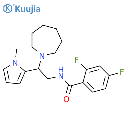N-[2-(azepan-1-yl)-2-(1-methyl-1H-pyrrol-2-yl)ethyl]-2,4-difluorobenzamide structure