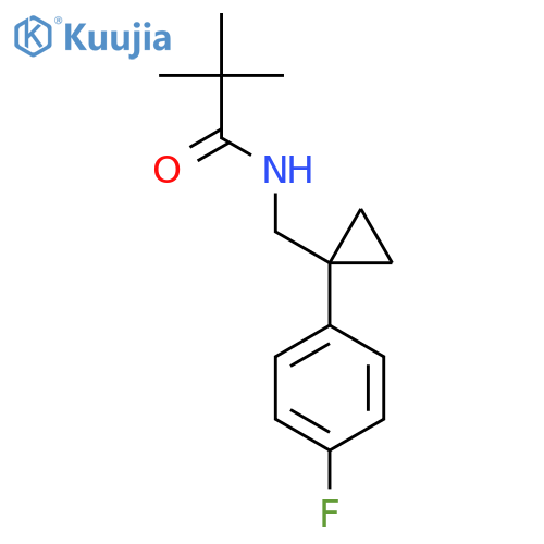 N-{[1-(4-fluorophenyl)cyclopropyl]methyl}-2,2-dimethylpropanamide structure