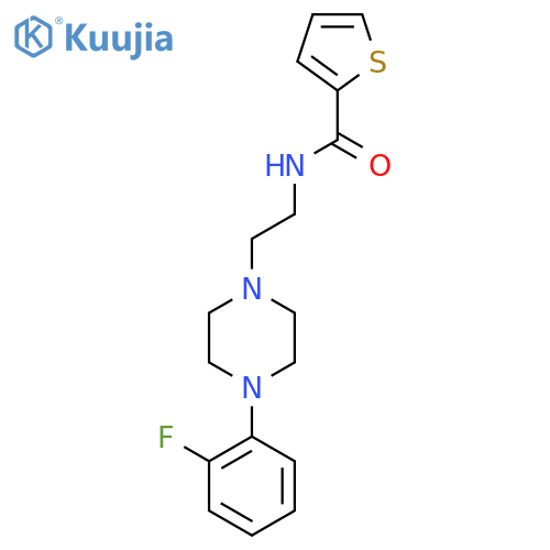 N-{2-[4-(2-fluorophenyl)piperazin-1-yl]ethyl}thiophene-2-carboxamide structure