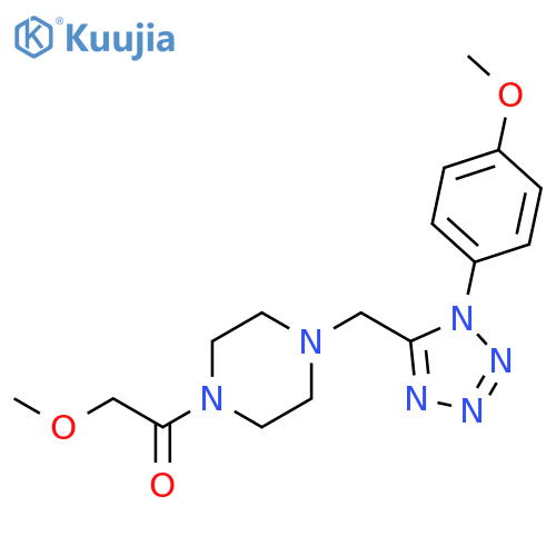 2-methoxy-1-(4-{[1-(4-methoxyphenyl)-1H-1,2,3,4-tetrazol-5-yl]methyl}piperazin-1-yl)ethan-1-one structure