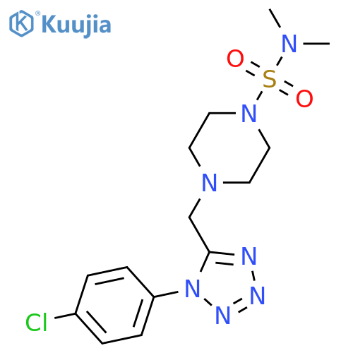 4-{[1-(4-chlorophenyl)-1H-1,2,3,4-tetrazol-5-yl]methyl}-N,N-dimethylpiperazine-1-sulfonamide structure