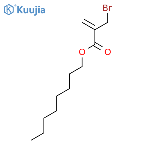 2-Propenoic acid, 2-(bromomethyl)-, octyl ester structure