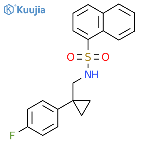 N-{[1-(4-fluorophenyl)cyclopropyl]methyl}naphthalene-1-sulfonamide structure