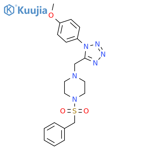 1-{1-(4-methoxyphenyl)-1H-1,2,3,4-tetrazol-5-ylmethyl}-4-phenylmethanesulfonylpiperazine structure