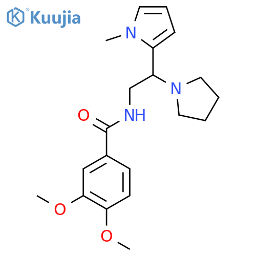 3,4-dimethoxy-N-[2-(1-methyl-1H-pyrrol-2-yl)-2-(pyrrolidin-1-yl)ethyl]benzamide structure