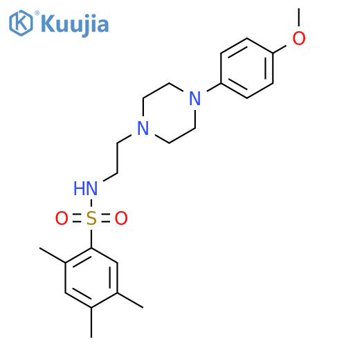 N-{2-[4-(4-methoxyphenyl)piperazin-1-yl]ethyl}-2,4,5-trimethylbenzene-1-sulfonamide structure