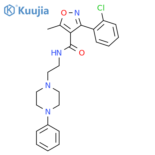 3-(2-chlorophenyl)-5-methyl-N-2-(4-phenylpiperazin-1-yl)ethyl-1,2-oxazole-4-carboxamide structure