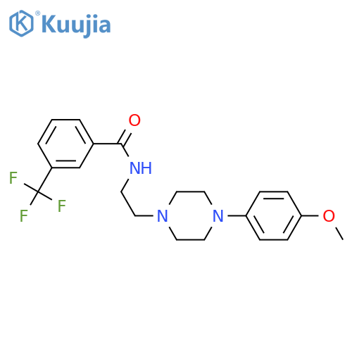 N-{2-4-(4-methoxyphenyl)piperazin-1-ylethyl}-3-(trifluoromethyl)benzamide structure