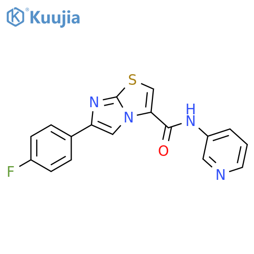 6-(4-fluorophenyl)-N-(pyridin-3-yl)imidazo2,1-b1,3thiazole-3-carboxamide structure