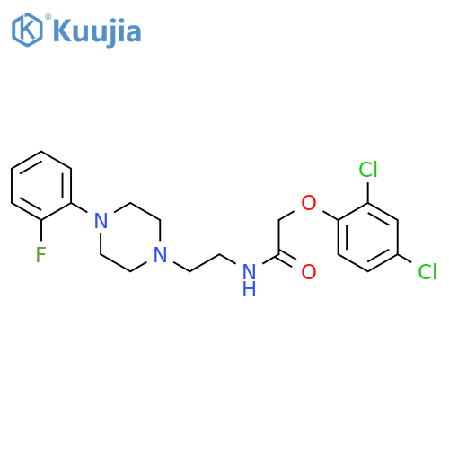 2-(2,4-dichlorophenoxy)-N-{2-4-(2-fluorophenyl)piperazin-1-ylethyl}acetamide structure