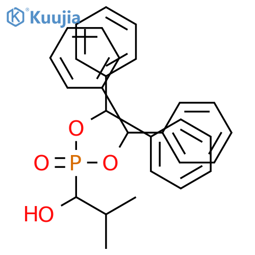 Phosphonic acid, (1-hydroxy-2-methylpropyl)-, bis(diphenylmethyl) ester, (+)- structure