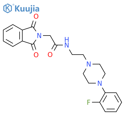 2-(1,3-dioxo-2,3-dihydro-1H-isoindol-2-yl)-N-{2-[4-(2-fluorophenyl)piperazin-1-yl]ethyl}acetamide structure