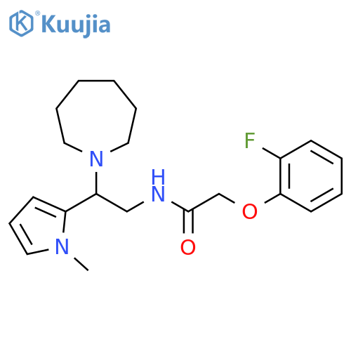 N-[2-(azepan-1-yl)-2-(1-methyl-1H-pyrrol-2-yl)ethyl]-2-(2-fluorophenoxy)acetamide structure