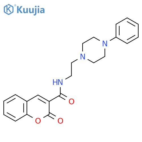 2-oxo-N-[2-(4-phenylpiperazin-1-yl)ethyl]-2H-chromene-3-carboxamide structure