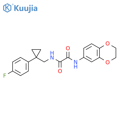 N'-(2,3-dihydro-1,4-benzodioxin-6-yl)-N-{[1-(4-fluorophenyl)cyclopropyl]methyl}ethanediamide structure