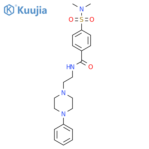 4-(dimethylsulfamoyl)-N-[2-(4-phenylpiperazin-1-yl)ethyl]benzamide structure