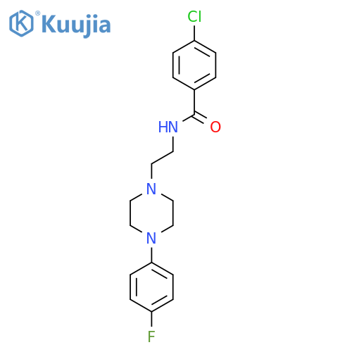 4-chloro-N-{2-[4-(4-fluorophenyl)piperazin-1-yl]ethyl}benzamide structure