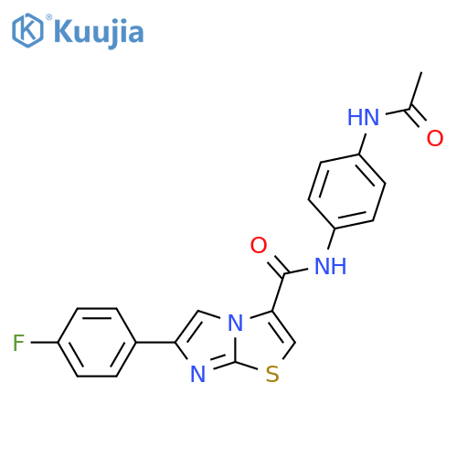 N-(4-acetamidophenyl)-6-(4-fluorophenyl)imidazo[2,1-b][1,3]thiazole-3-carboxamide structure