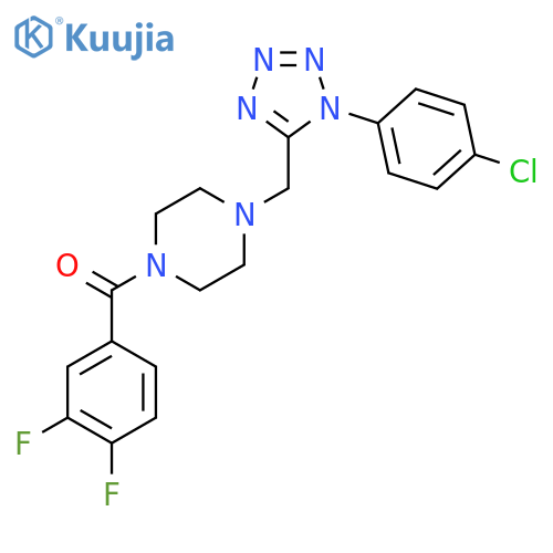 1-{1-(4-chlorophenyl)-1H-1,2,3,4-tetrazol-5-ylmethyl}-4-(3,4-difluorobenzoyl)piperazine structure