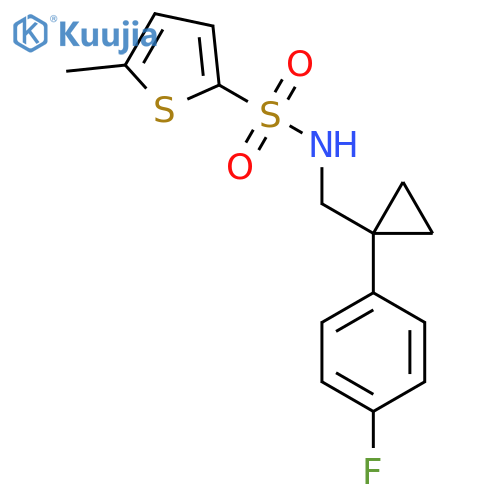 N-{[1-(4-fluorophenyl)cyclopropyl]methyl}-5-methylthiophene-2-sulfonamide structure