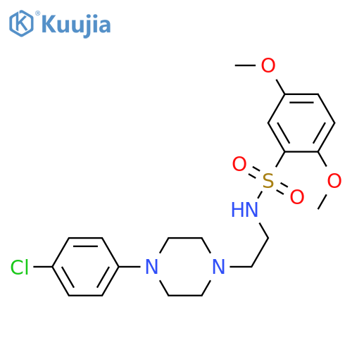 N-{2-4-(4-chlorophenyl)piperazin-1-ylethyl}-2,5-dimethoxybenzene-1-sulfonamide structure