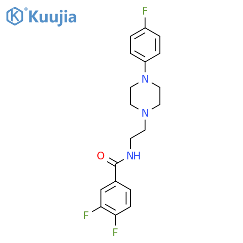 3,4-difluoro-N-{2-[4-(4-fluorophenyl)piperazin-1-yl]ethyl}benzamide structure