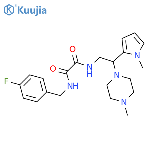 N'-[(4-fluorophenyl)methyl]-N-[2-(1-methyl-1H-pyrrol-2-yl)-2-(4-methylpiperazin-1-yl)ethyl]ethanediamide structure