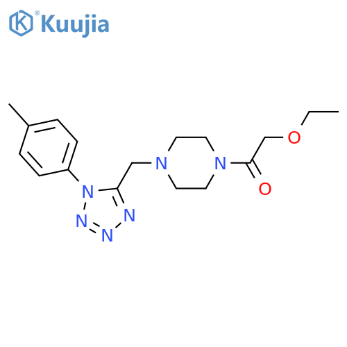 2-ethoxy-1-(4-{[1-(4-methylphenyl)-1H-1,2,3,4-tetrazol-5-yl]methyl}piperazin-1-yl)ethan-1-one structure