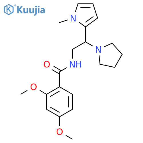 2,4-dimethoxy-N-[2-(1-methyl-1H-pyrrol-2-yl)-2-(pyrrolidin-1-yl)ethyl]benzamide structure