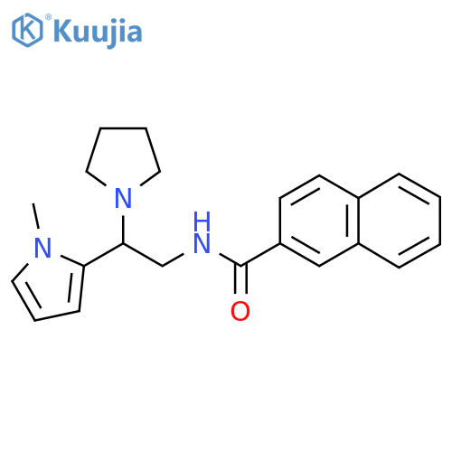 N-[2-(1-methyl-1H-pyrrol-2-yl)-2-(pyrrolidin-1-yl)ethyl]naphthalene-2-carboxamide structure