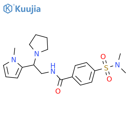 4-(dimethylsulfamoyl)-N-[2-(1-methyl-1H-pyrrol-2-yl)-2-(pyrrolidin-1-yl)ethyl]benzamide structure