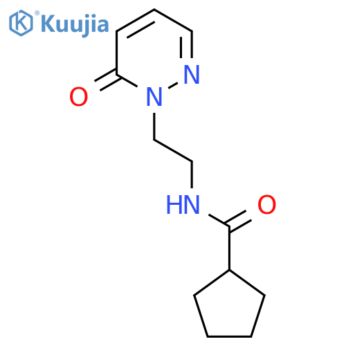 N-(2-(6-oxopyridazin-1(6H)-yl)ethyl)cyclopentanecarboxamide structure