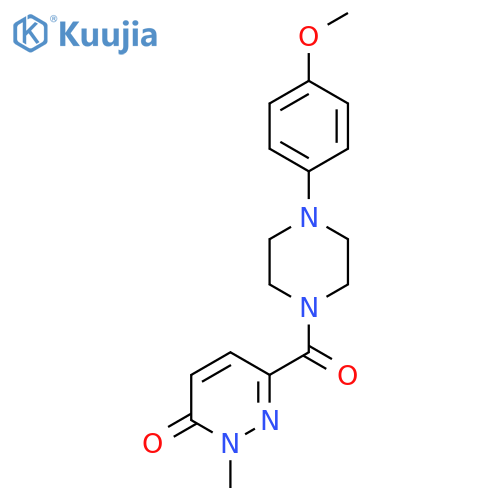 6-[4-(4-methoxyphenyl)piperazine-1-carbonyl]-2-methyl-2,3-dihydropyridazin-3-one structure